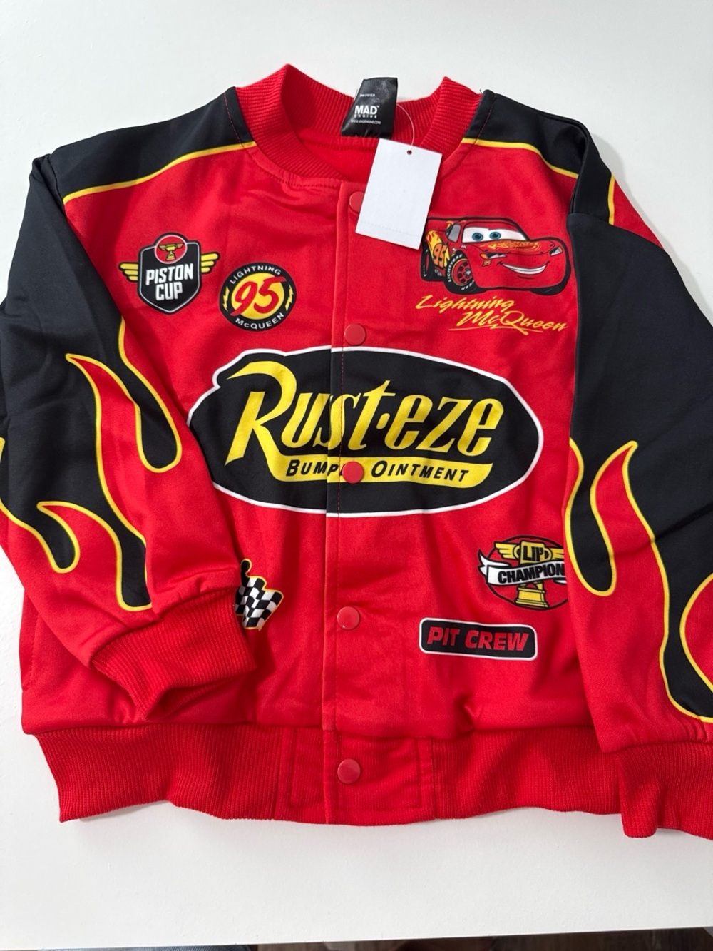 Disney Lightning McQueen Red and Black Rust-eze Jacket